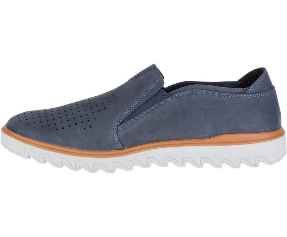 Merrell Slip Ons Navy - Downtown Moc - Mens 38YTXWDPA